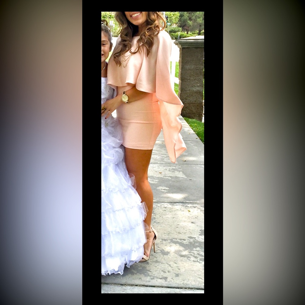 LULUs Blush pink open back dress!